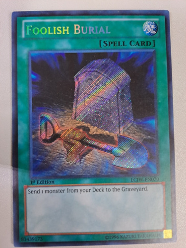 Foolish Burial Lcjw-en070 Secret Rare Yugioh 