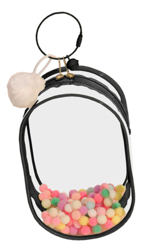 Estojo Para Figuras Minúsculas, Mini Bolsa Preto Com Bola