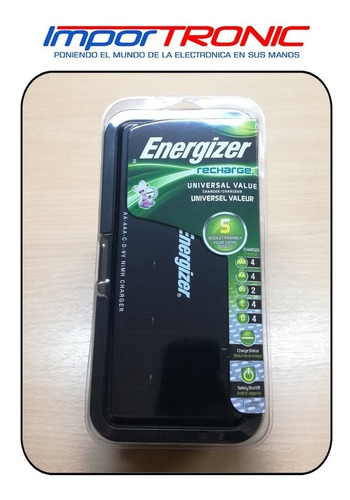 Cargador Universal De Pilas Aa, Aaa, C, D, 9v Energizer