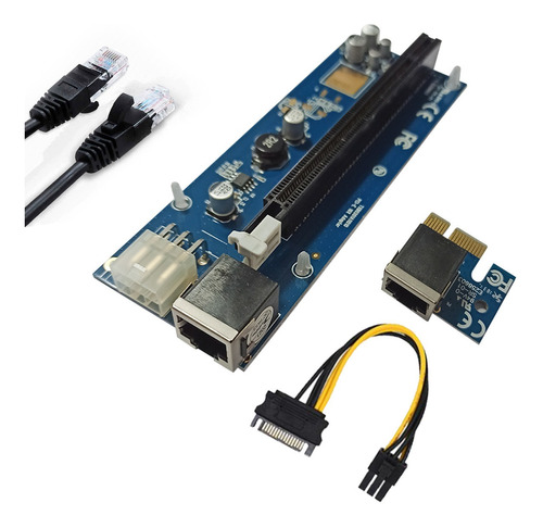 Adaptador De Tarjeta Pci-e X1 A Pci-e X16 Rj45 Tarjeta Video