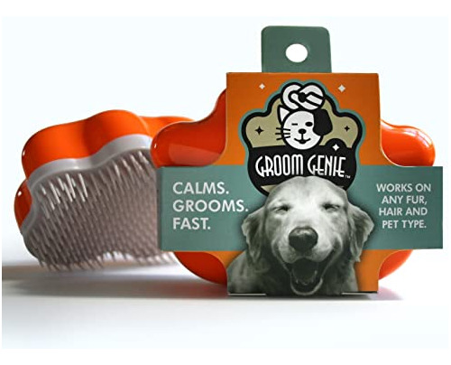 Groom Genie Cepillo Masajeador De Pelo Para Perros Y Mascota