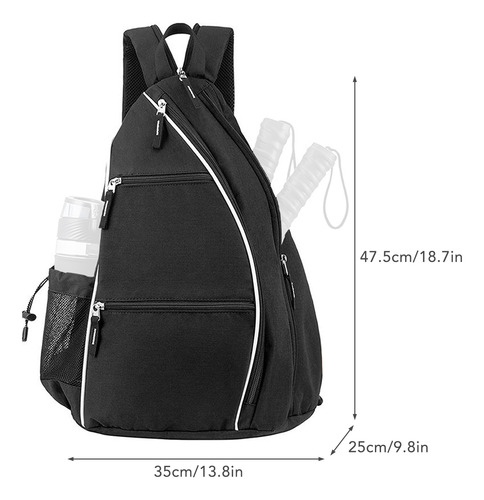 Mochila De Pickleball, Bandolera Ajustable, Bolsa Para Raque