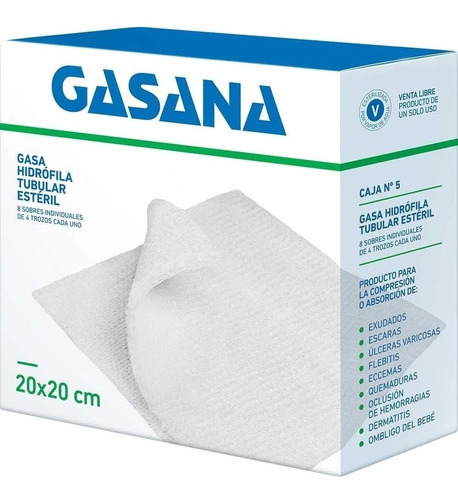 Gasa Gasana 20x20 Caja N 5 - 8 Sobres