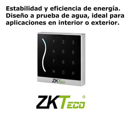 Imagen 4 de 8 de Control Acceso Tarjetas Codigo Proid30 Be-rs Zkteco Exterior