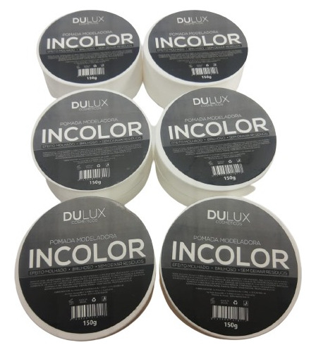 06 Pomada Modelador Fixador Incolor Efeito Molhad 150g Dulux