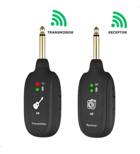 Transceptor De Captação A8 Sem Fio Para Prática De Baixo