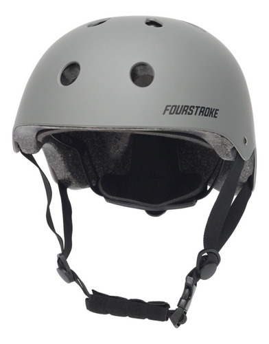 Casco Fourstroke Entry Ciclismo Skate Monopatin Rollers Color Gris Mate Talle L