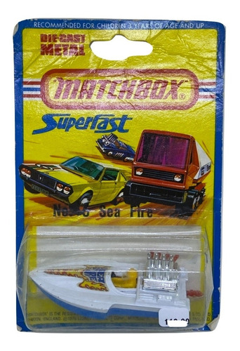 Sea Fire #5 Superfast Lesney England 1975 Matchbox 1/64