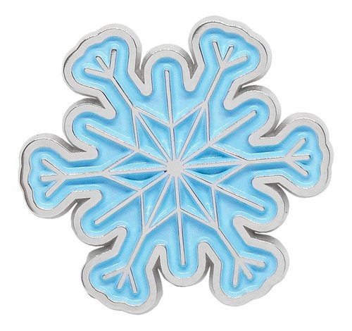 Pin Broche Metálico De Un Copo De Nieve 