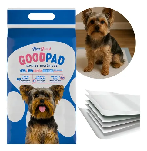 Tapete Higienico Good Pad P/ Cães E Gatos 60x60 Cm Com 30 Un