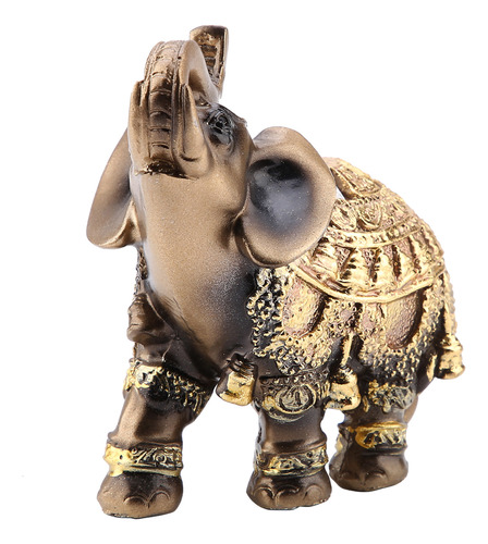 Escultura De Elefante Dorado De Lucky Feng Shui, Riqueza