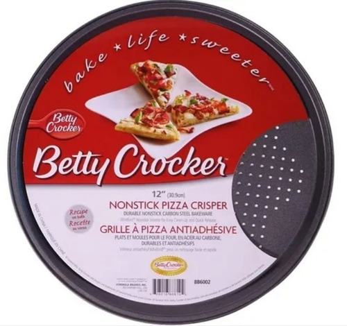 Bandeja Pizza Hornear Molde Horno Betty Crocker