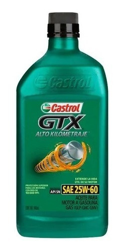 Castrol Gtx Alto Km Nafta 25w60 X 1 L Mineral Original