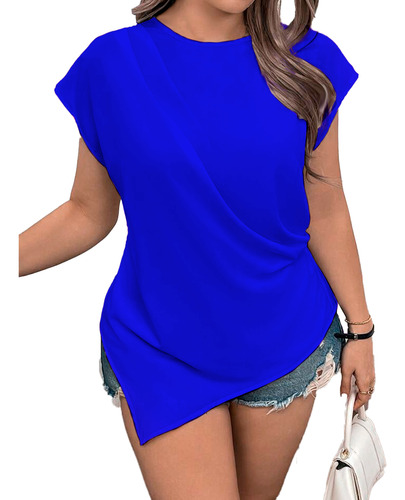 Blusa Holgada Mujer Asimetrica Moda Casual