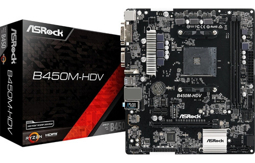 Motherboard Placa Madre Asrock B450m-hdv Am4 Diginet