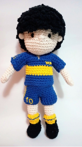 Maradona Muñeco Amigurumi A Crochet Makurumis Tejidos 