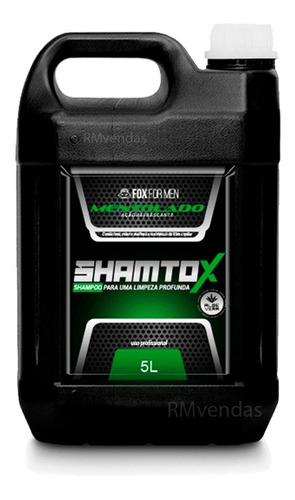 Shampoo Mentolado Barbearia 5 Litro Fox For Men Profissional