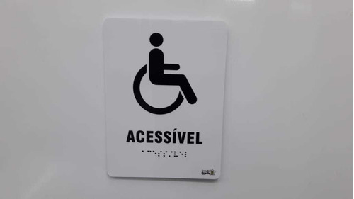 10pçs Placa Em Braille Indicativa De Banheiro Cadeirante