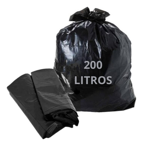Saco De Lixo 200 Litros Preto Resistente Reforçado Grosso 