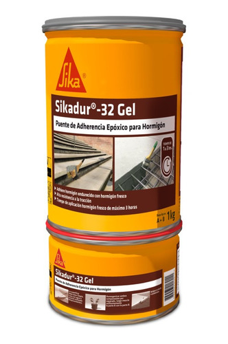 Adhesivo Epoxi Bicomponente Sikadur-32 Gel Sika 1kg