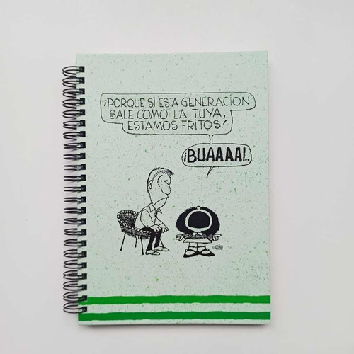 Imagen 1 de 3 de Cuaderno A5 Rayado Mafalda Protesta Porque Si... - Tapa Dura