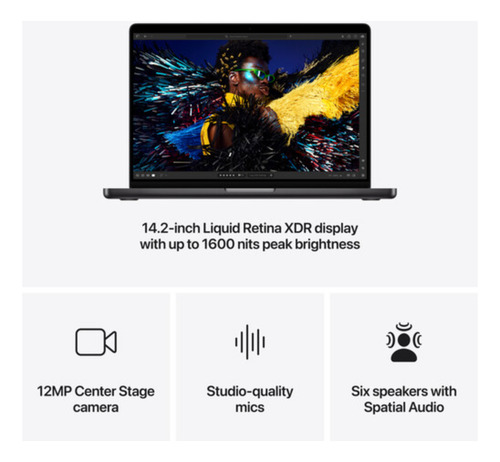 Apple 14 Macbook Pro M4 16gb Ram 512gb Ssd Space Black Space Black