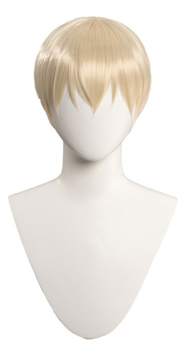 Peluca Corta Para Cosplay De Anime Para Hombre, Pelo Humano,