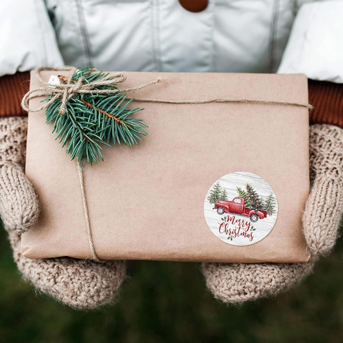 2 X 500 Pegatinas Navideñas Para Sellar Sobres, Etiquetas