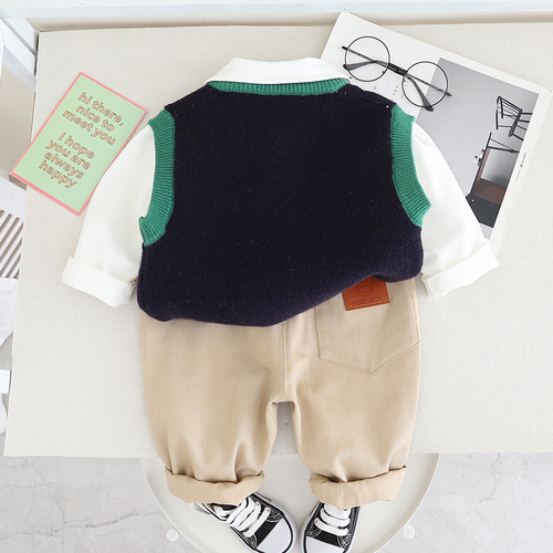 Conjunto De Pantalones De Punto Con Dibujos Animados Para Ni