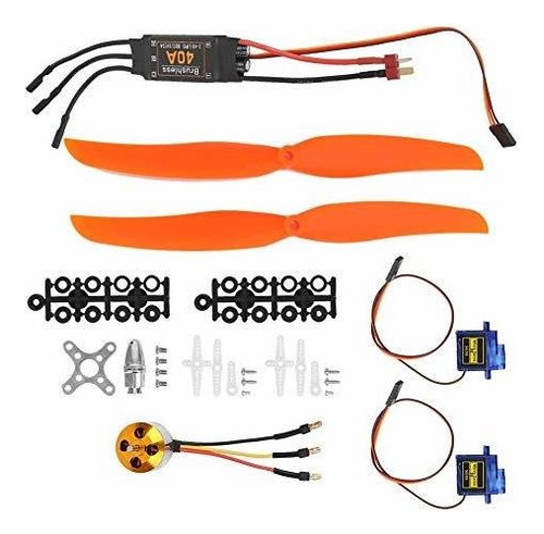 Kit De Piezas De Avión Rc, 1000kv 40a Esc Motor Sin Escobill