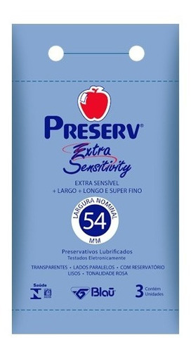 Preservativo Preserv Extra Sensitivity C/ 3 Camisinhas