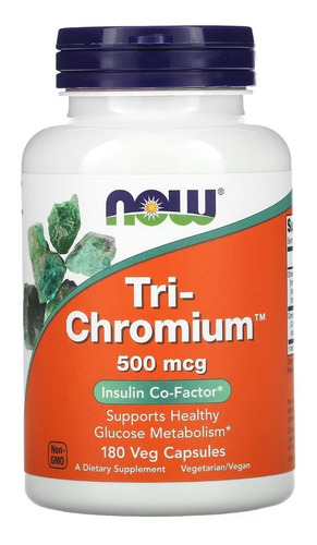 Cromo Quelado Tri-chromium 500mcg, 180 Cápsulas Cod. 223