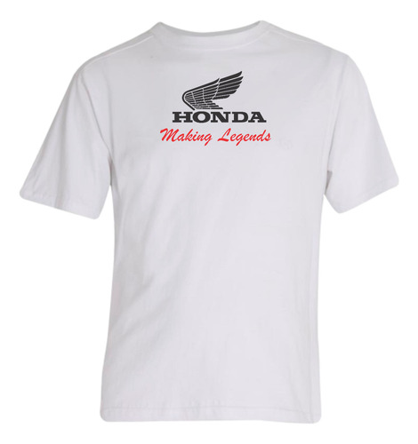 Remera Honda Motos Vintage Making Legends Algodon Blanca