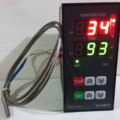 Termostato Digital Horno Panadero 300°con Timer 0-999 Seg. (Usado)