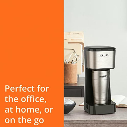 Cafetera Personal De Filtro Krups To Go Inoxidable Con