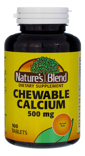 Tabletas Masticables De Calcio Nature's Blend Bavarian Cream