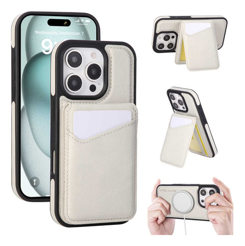 Funda De Piel Sintética Magsafe De Lujo 2 En 1 Para iPhone 11 12 13 14 15 16 Pro Max 14plus 15plus 16plus
