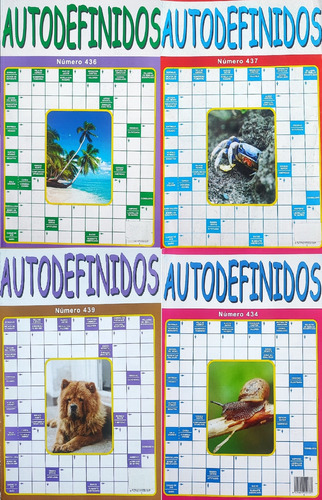 Autodefinidos  Pack 4 Revistas Diferentes Para Resolver