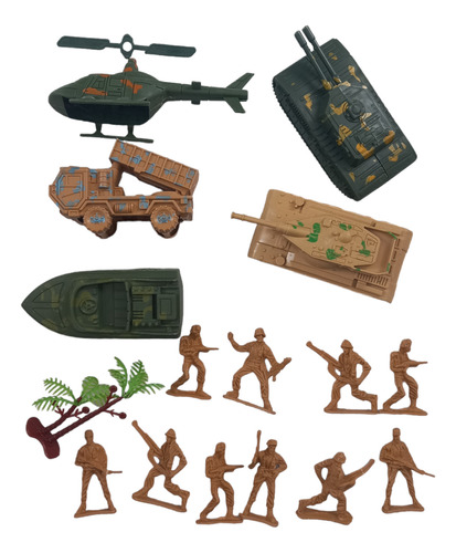 Set Militar Soldado Set Guerra Tanque Armada Bote