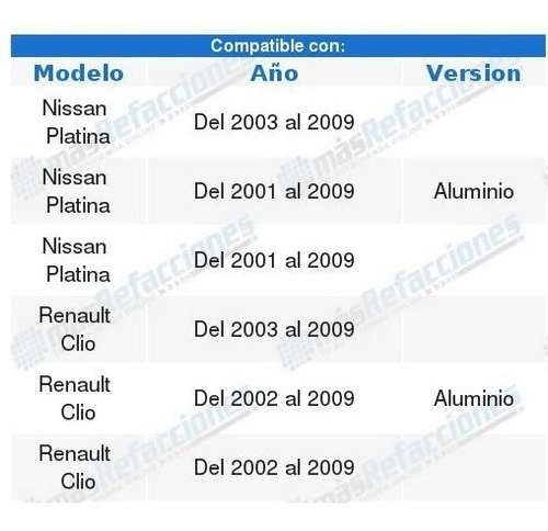 Toma De Agua Nissan Platina Del 2003 Al 2009 | MercadoLibre