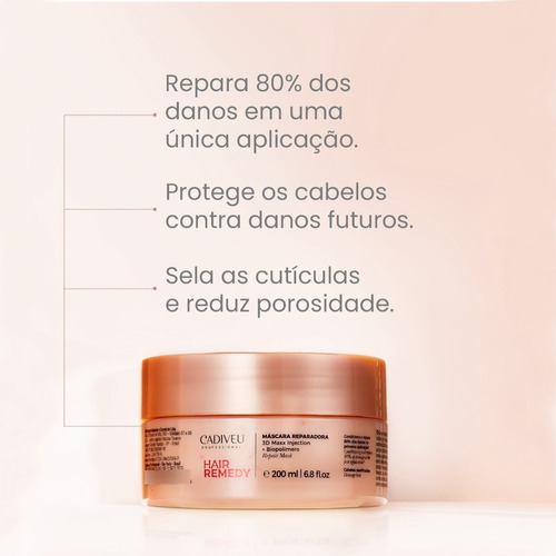 Máscara Reparadora Cadiveu Hair Remedy 200ml