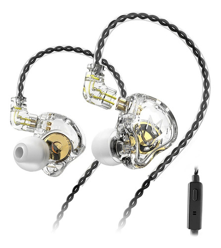 Trn Mt1 Audífonos In-ear Con Mic Blanco Transparente