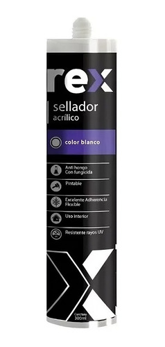 Silicona Pintable Sellador Acrilico Blanca 300ml