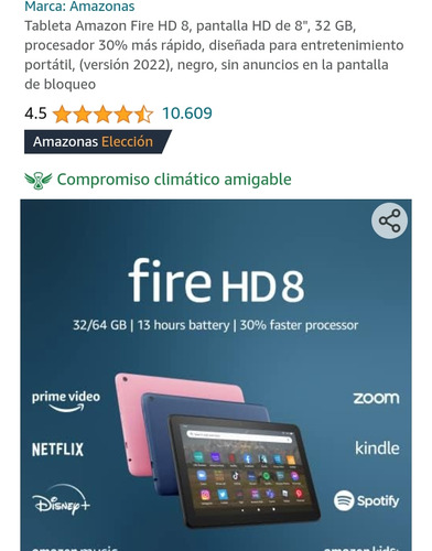 Tablets Amazon Fire Hd8  2ram/32gb (última Versión 2022)