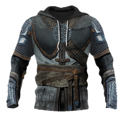 Sudadera Con Capucha De Forro Polar Unisex Viking Armor Vint