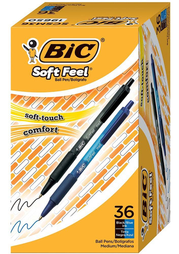 Caneta Esferográfica Retrátil Bic Soft Feel Medium Point
