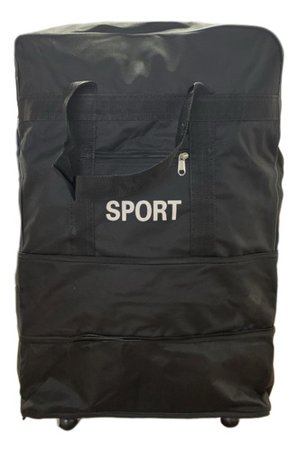 Bolso Plegable 3 Niveles Con Ruedas Negro 48 Litros Circuit