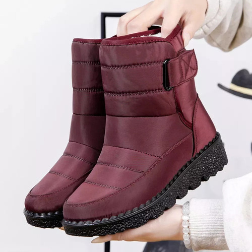 Botas De Neve Femininas, Velcro, Impermeáveis, Entrega Imedi