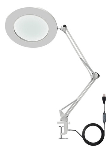 Lupa De 10 Aumentos Con Luz Led, Brillo De Brazo Flexible