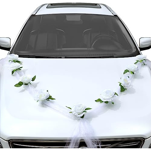 Ramo De Flores Artificiales Cinta, Flores Coche De Boda...